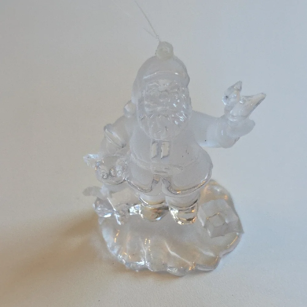 Christmas Ornament - Clear Santa Claus Figurine